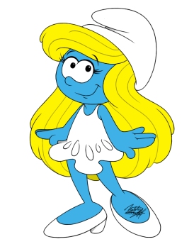 Goddamn, Smurfette's just the cutest Smurf ever. Drawn on Feb. 13th, 2014.